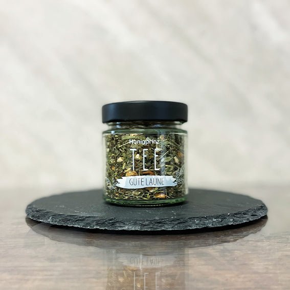 Geschenkset – Honig & Tee mit Honiglöffel und Grußkarte - Honigprinz