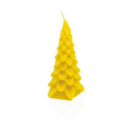 Bienenwachskerzen aus 100% Bienenwachs – „Tannenbaum mit schmalen Zweigen“ ca. 14 cm hoch - Honigprinz