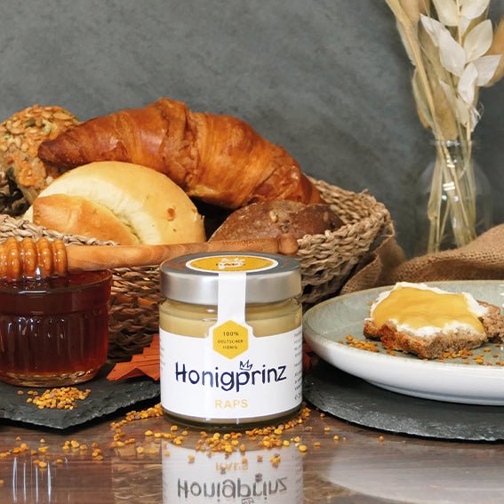 Geschenkset – Honig &amp; Tee mit Honiglöffel und Grußkarte - Honigprinz