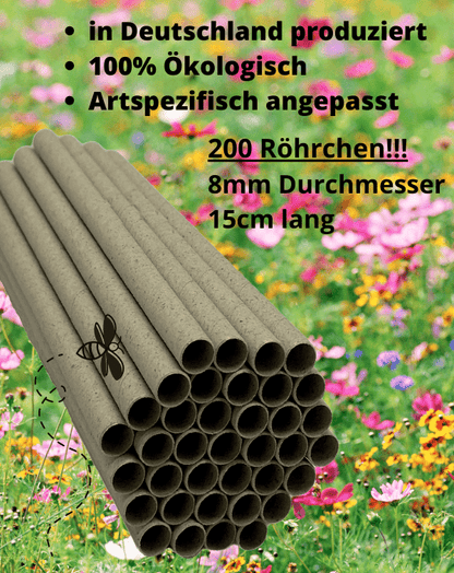 Nisthülsen für Wildbienen 200 Stk. / 8mm - Honigprinz