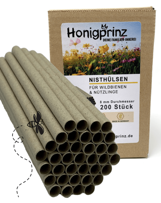 Nisthülsen für Wildbienen 200 Stk. / 8mm - Honigprinz