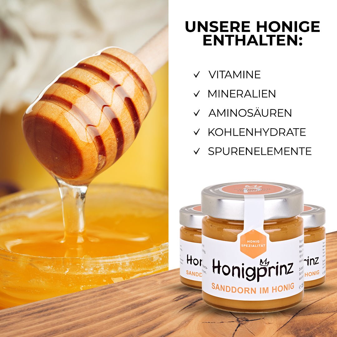 Sanddorn im Honig Vorteilspack 3 x 250g - Honigprinz