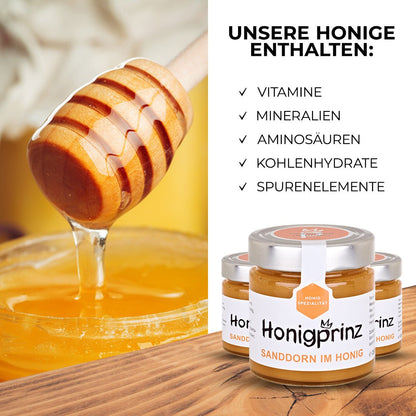 Sanddorn im Honig Vorteilspack 3 x 250g - Honigprinz